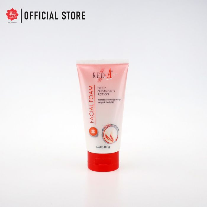 Rekomendasi facial wash untuk kulit berminyak: Red-A Facial Foam for Oily Skin.