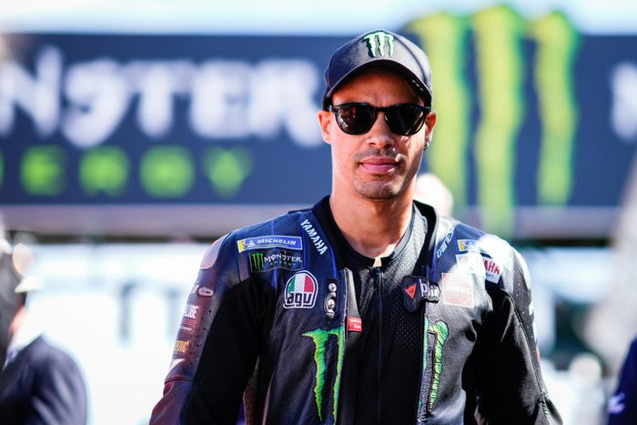 Pembalap Monster Energy Yamaha, Franco Morbidelli, selama rangkaian acara MotoGP Inggris 2022 di Sirkuit Silverstone, 5-7 Agustus 2022.