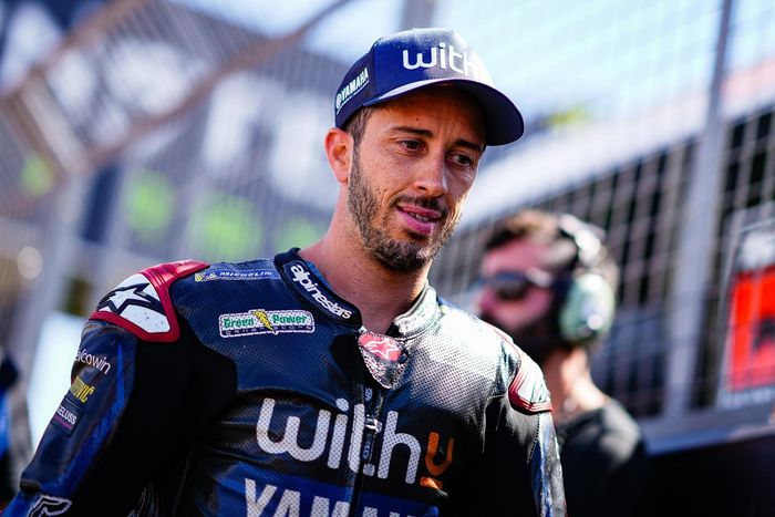 Pembalap WithU Yamaha RNF, Andrea Dovizioso pada MotoGP Inggris 2022, Minggu (7/8/2022)