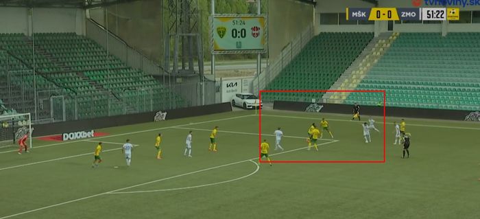 Egy Maulana Vikri saat memenangi penalti dalam laga MSK Zilina vs Zlate Moravce (13/8/2022). 