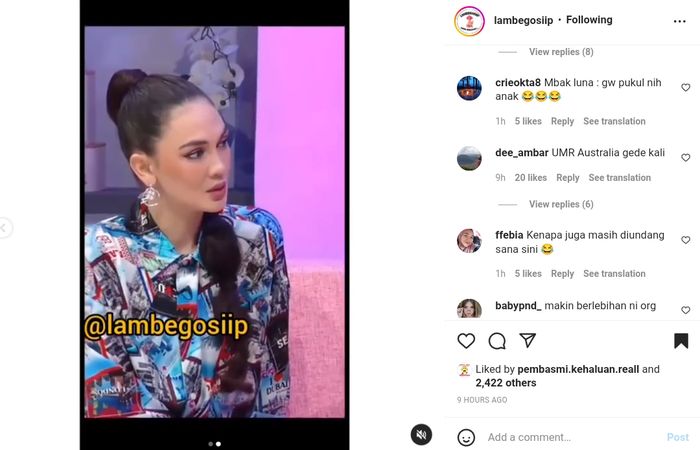 Livy Renata curhat pengalaman kerja di Australia di depan Luna Maya 