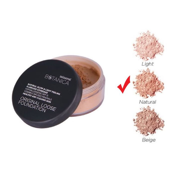 Rekomendasi Powder Foundation Murah: Mineral Botanica Loose Powder Foundation.