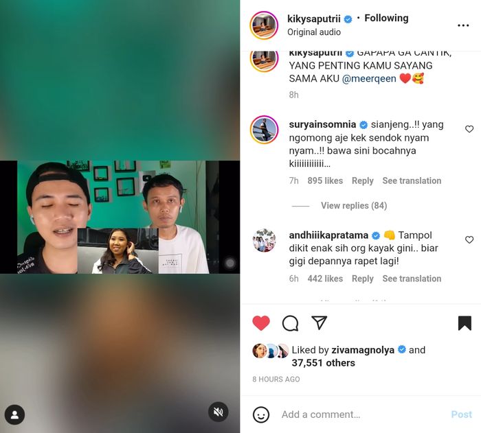 Haters mengejek Kiky Saputri 