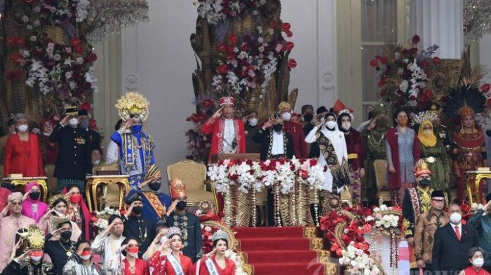 Upacara HUT RI ke-77 di Istana Negara