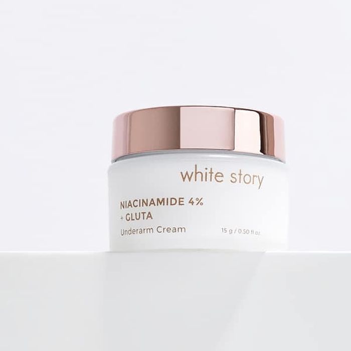 Rekomendasi krim pencerah ketiak: White Story Underarm Cream.
