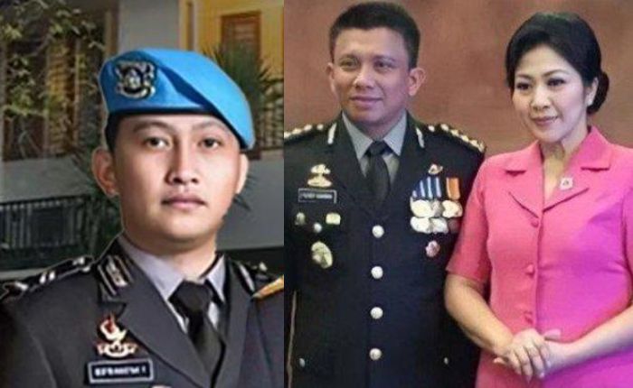Brigadir J (Kiri), Ferdy Sambo dan Putri Candrawathi (kanan)