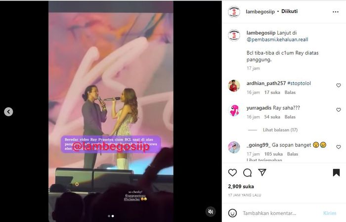Ray Prasetya cium pipi BCL 