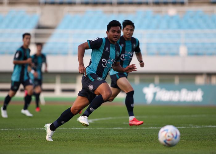 Pemain timnas Indonesia, Asnawi Mangkualam saat membela Ansan Greeners