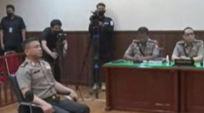 Foto Ferdy Sambo saat sidang kode etik Ferdy Sambo. 