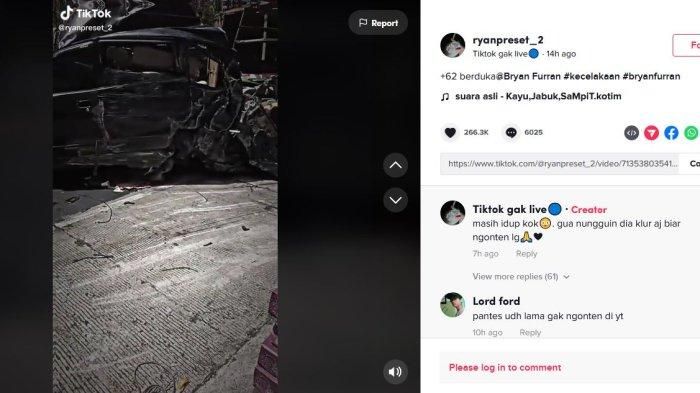 Postingan yang mengabarkan Ryan Furran meninggal dunia