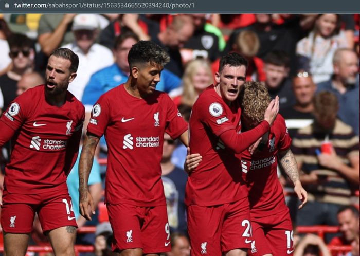 Roberto Firmino mencetak tiga assist dan satu gol dalam keunggulan 4-0 Liverpool atas Bournemouth pada babak pertama pekan keempat Liga Inggris 2022-2023.