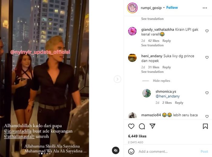 Verrell Bramasta gandeng Livy Renata ke acara ulang tahun Athalla Naufal 