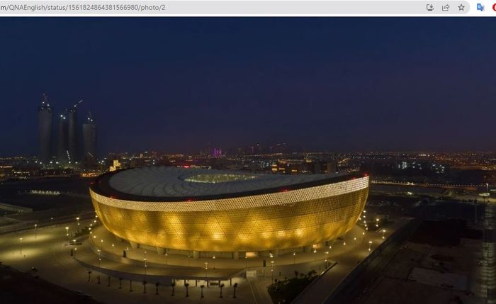 Penampakan Lusail Stadium yang akan menjadi tempat partai final Piala Dunia 2022 di Qatar.