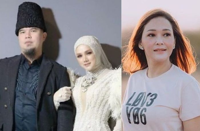 Kolase foto Mulan Jameela, Ahmad Dhani, dan Maia Estianty.