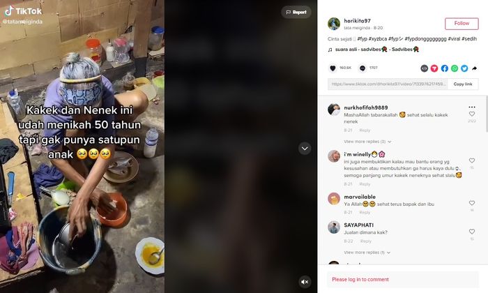 Unggahan video TikTok viral. 