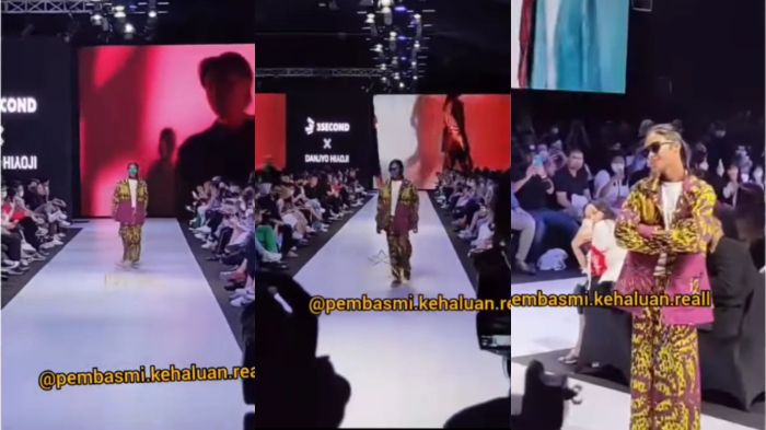 Aksi Bonge catwalk di JF3 Fashion Festival 2022.