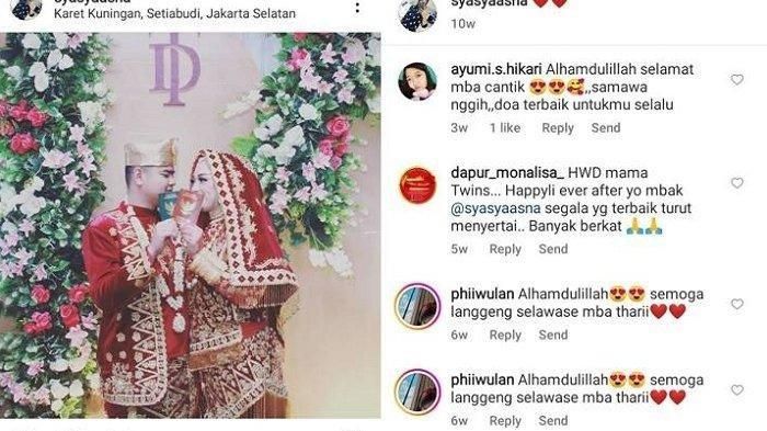 Momen pernikahan Thari Eka, mantan istri Dory Harsa.