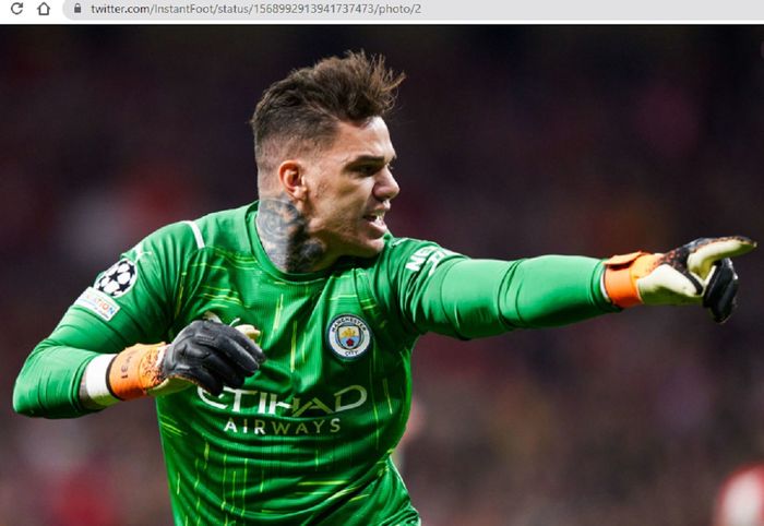 Kiper Manchester City, Ederson Moraes.