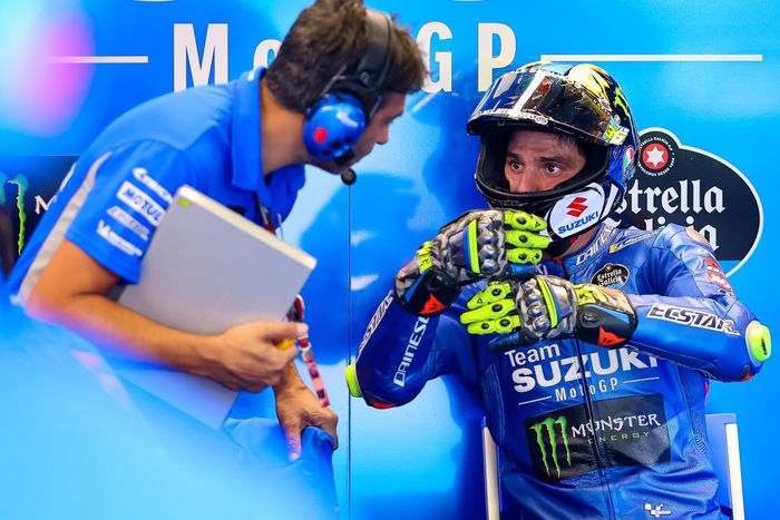 Pembalap Suzuki Ecstar, Joan Mir pada MotoGP Austria 2022