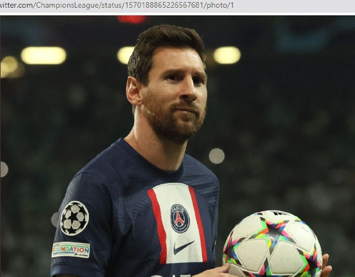 Penyerang Paris Saint-Germain, Lionel Messi.