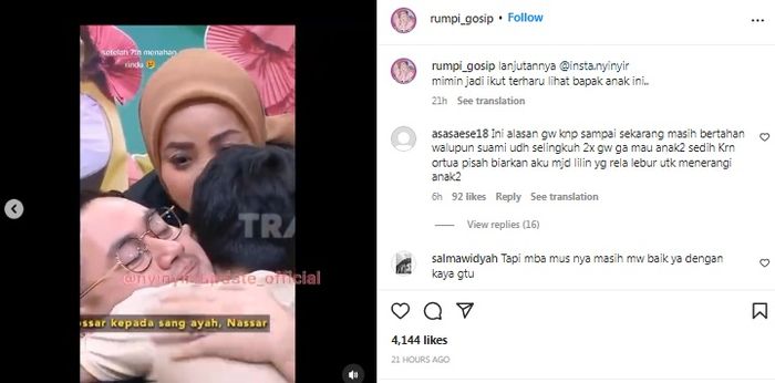 Momen pertemuan King Nassar dengan Falhan Abssar, putra semata wayangnya dengan Musdalifah 