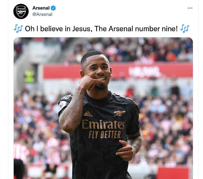 Penyerang Arsenal, Gabriel Jesus.