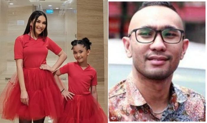 Ayu Ting Ting dan Bilqis Khumairah Razak (kiri) Enji Baskoro (kanan).