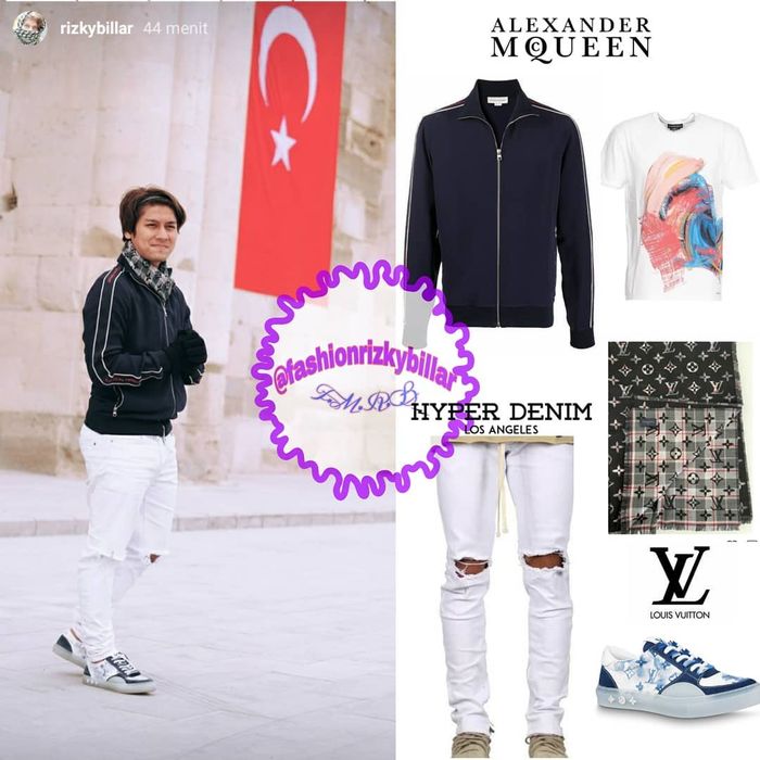 Rizky Billar pakai sepakt fashion item branded sekali jalan