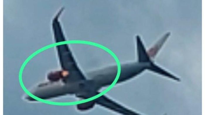 Pesawat Lion Air JT 330 mendarat darurat akibat mesin terbakar. 