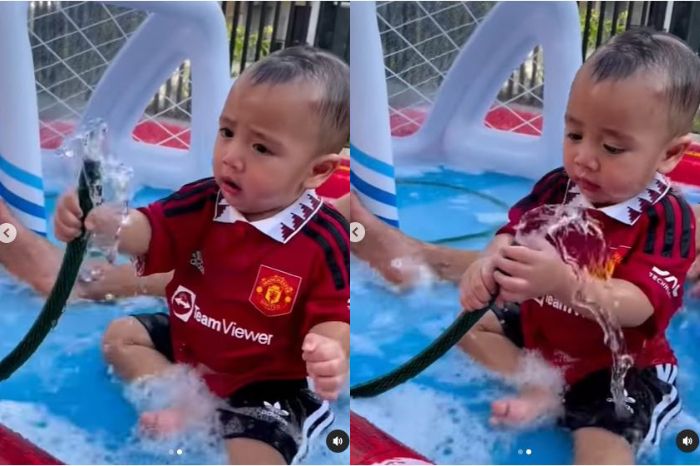 Akun Instagram resmi Manchester United unggah video Rayyanza main air