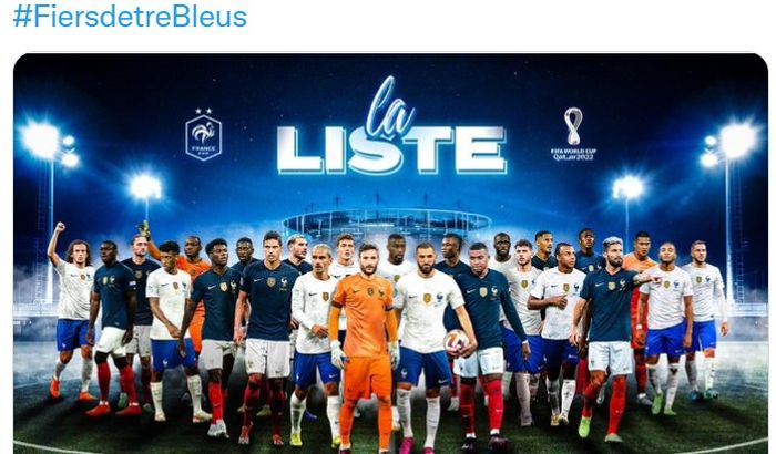 Timnas Prancis baru saja secara resmi merilis skuad yang akan mereka bawa ke Piala Dunia 2022, Rabu (10/11/2022) waktu setempat atau Kamis (10/11/2022) dini hari WIB.