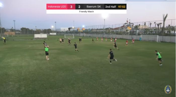 Klub Norwegia Baerum SK berpesta pora usai menahan imbang timnas Indonesia U-20 (11/11/2022). 