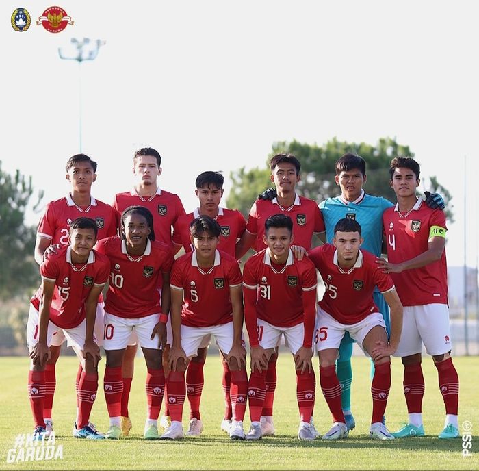 Skuad timnas U-20 Indonesia melawan Al-Adalah FC di Emirhan Stadium Side, Turki pada Minggu (13/11/2022). 