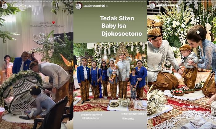 Momen Baby Izz menjalani tedak sinten