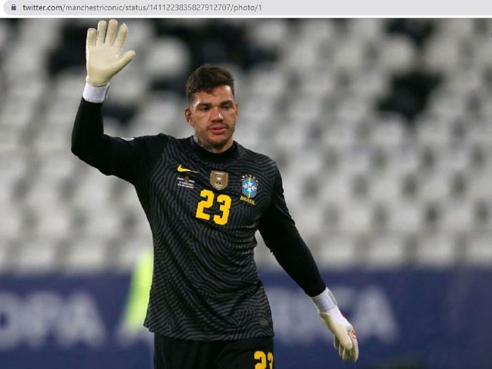 Kiper timnas Brasil, Ederson Moraes.