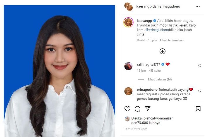 Unggahan Kaesang Pangarep. 