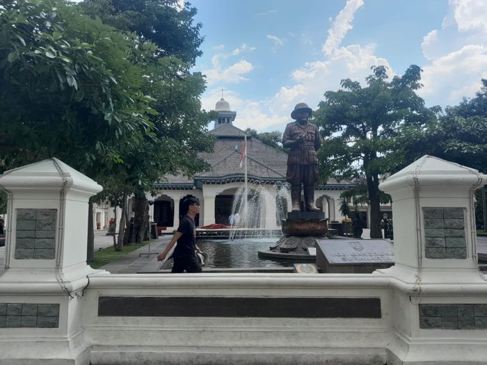 Suasana Loji Gandrung jelang pernikahan Kaesang Pangarep dan Erina Gudono. 