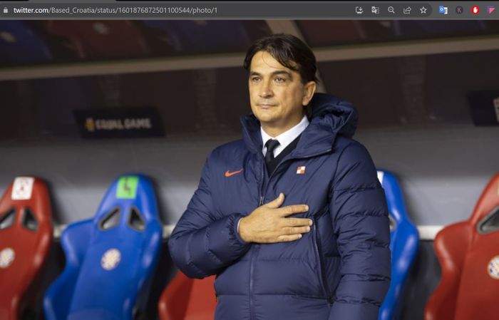 Pelatih timnas Kroasia, Zlatko Dalic.