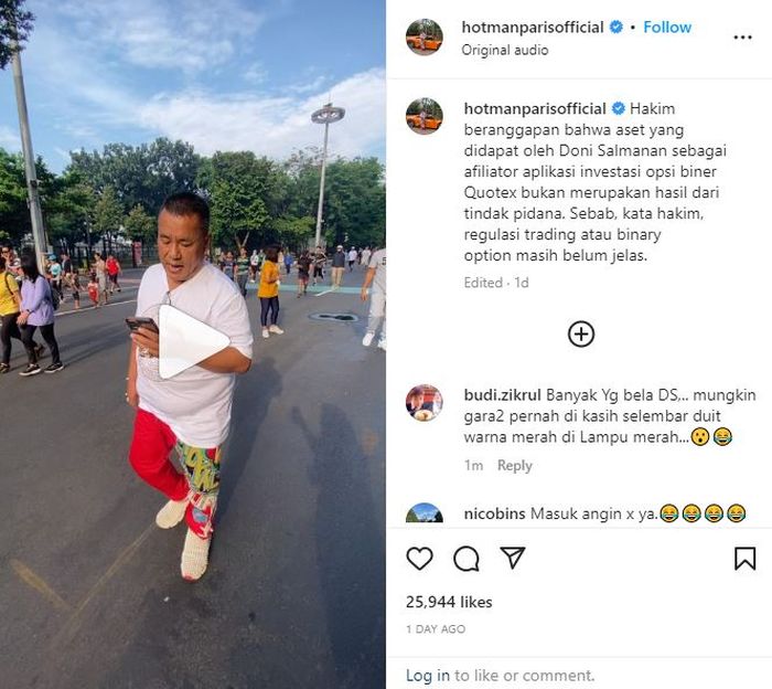 Postingan Hotman Paris