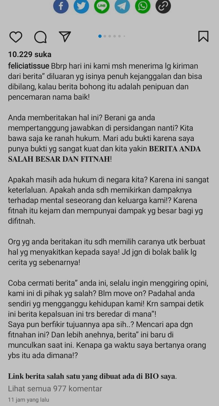 Postingan Felicia Tissue