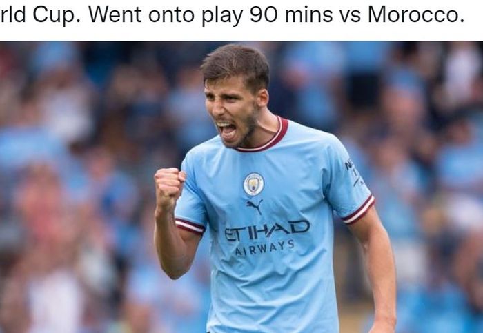 Bek tengah Manchester City, Ruben Dias.