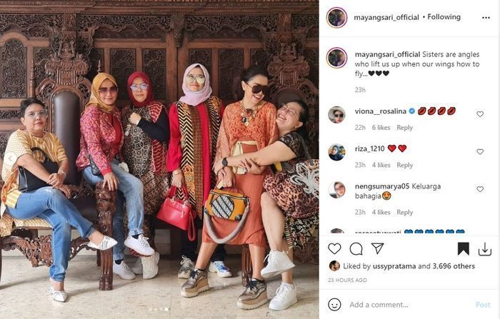 Mayangsari dan saudara-saudaranya