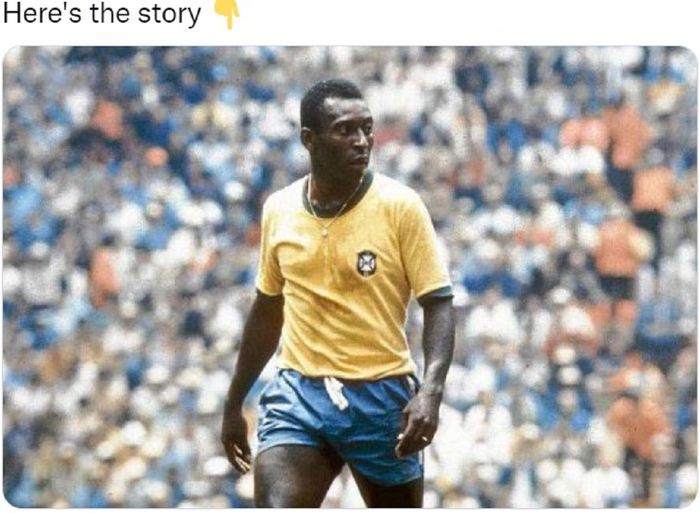 Pele saat masih aktif bermain di timnas Brasil.