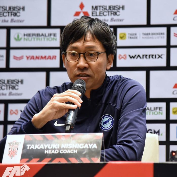 Pelatih timnas Singapura, Takayuki Nishigaya.