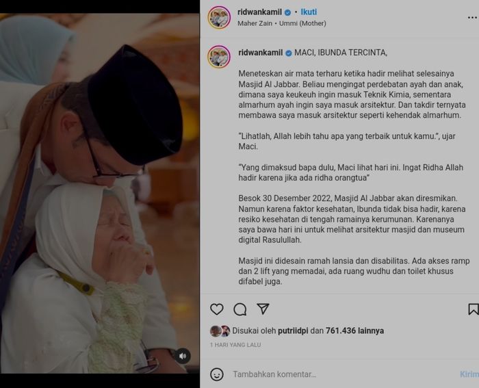 Postingan Ridwan Kamil
