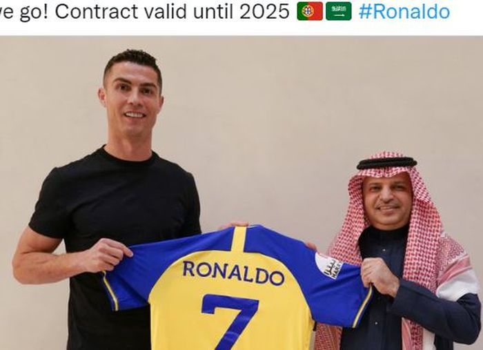 Cristiano Ronaldo resmi bergabung dengan klub Arab Saudi, Al Nassr.