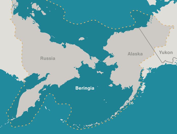 Jembatan tanah bering menyatukan tanah Rusia dan Amerika lebih dari 10.000 tahun yang lalu.