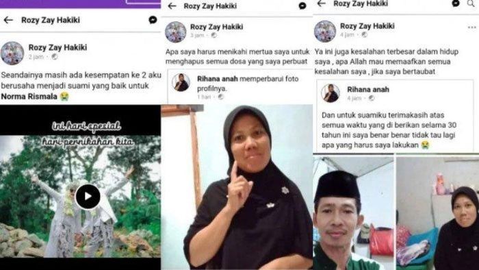 Status Facebook Rozy mantan suami Norma Risma.
