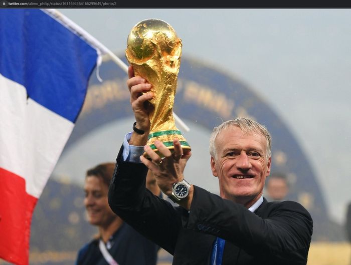 Didier Deschamps saat berhasil mengantarkan timnas Prancis menjuarai Piala Dunia 2018.