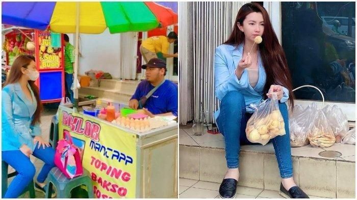 Heni Tania kepergok jajan di pinggir jalan